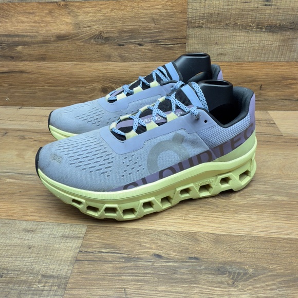ON Brand Cloud Cloudmonster Nimbus Blue/Green Women's size 8 Running Shoes - Picture 2 of 9